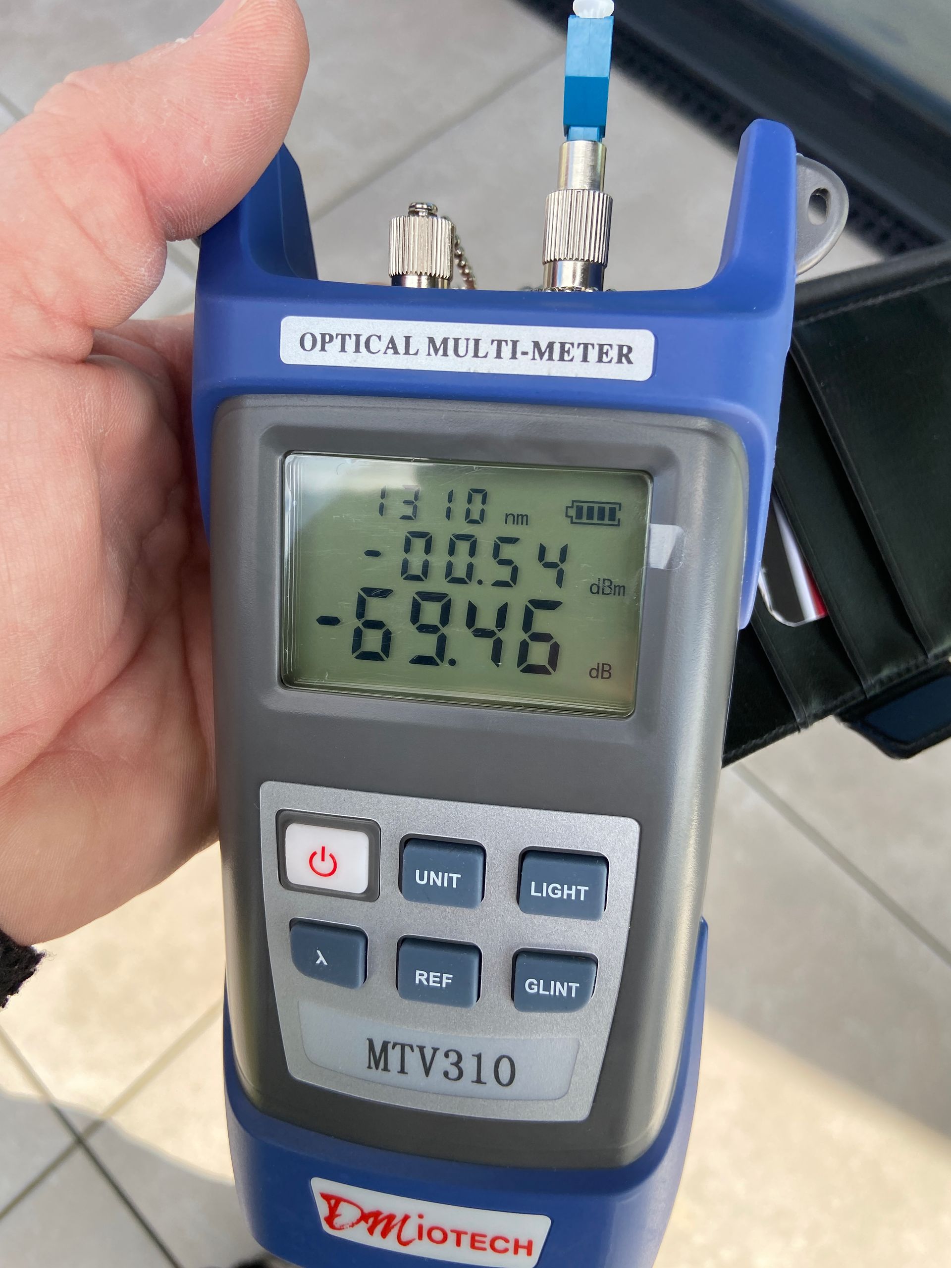 Photo of Testing of fibre optic cable