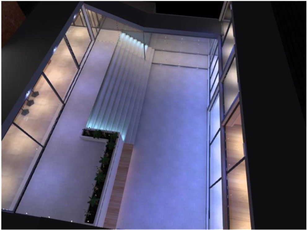 3D Render of External Courtyard