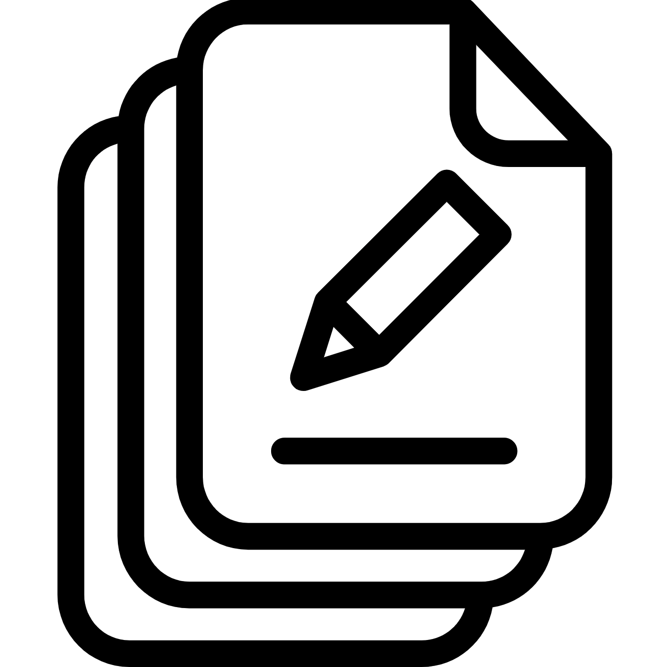 Icon of a pen on paper