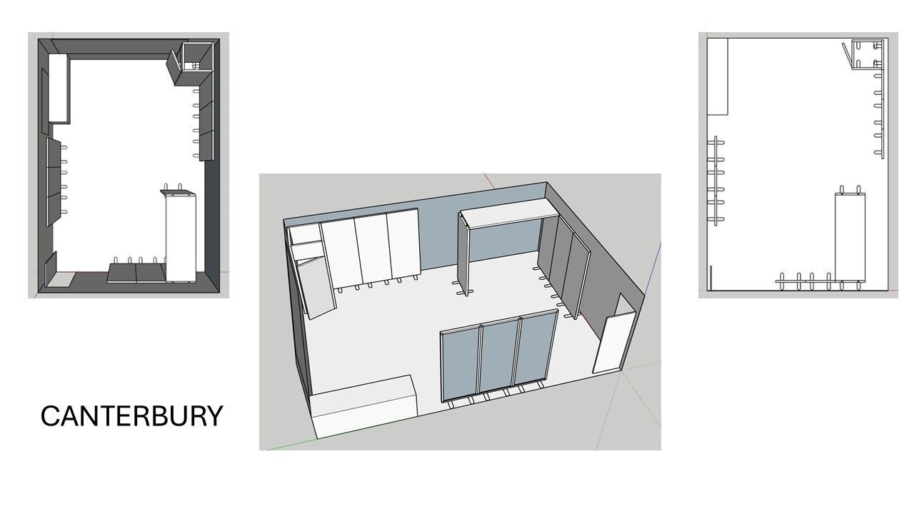 3D renders of proposed room layout at Canterbury College