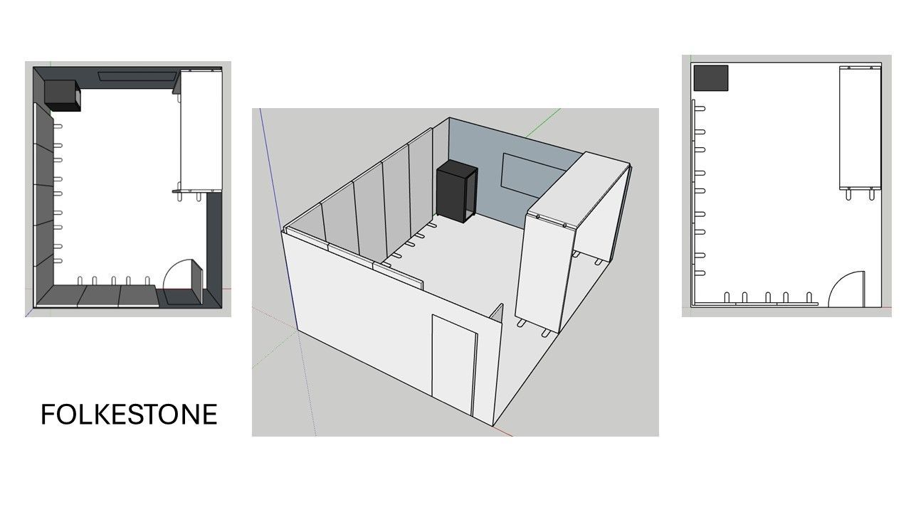 3D renders of proposed room layout at Folkestone College