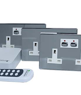 A photograph of some MiHome Smart Mains Power Sockets