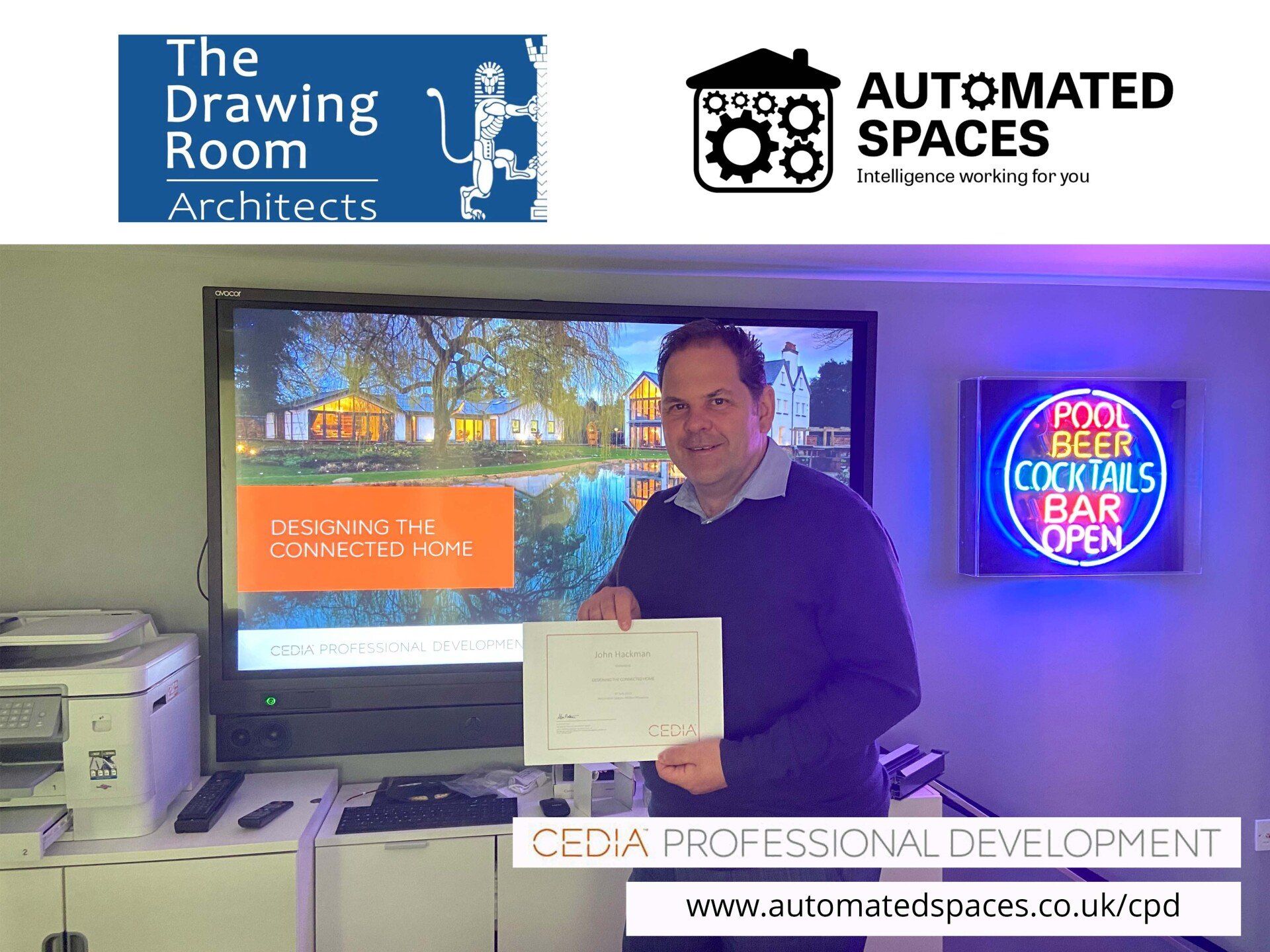 Photograph of The Drawing Room (Architects) Architect John Hackman attending a CPD at Automated Spaces