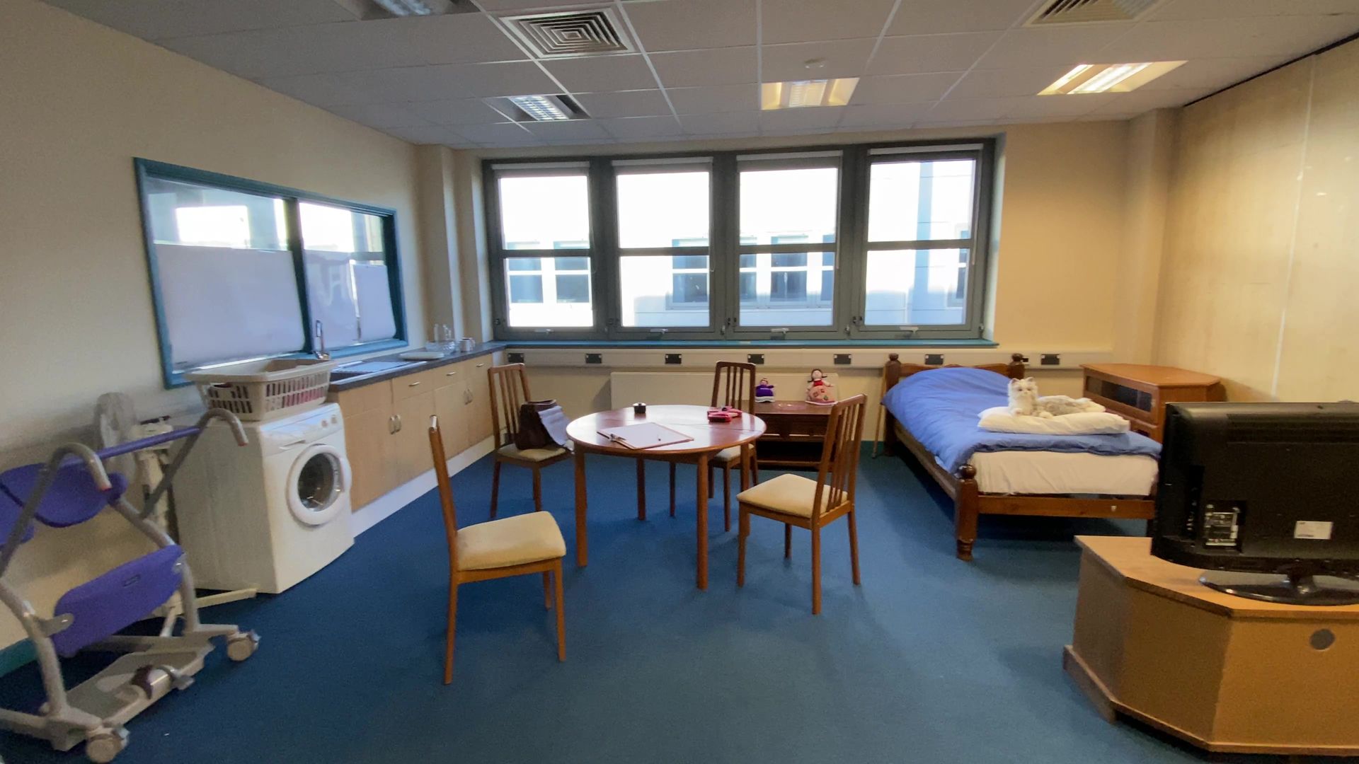 Photograph of room in Canterbury College during site survey visit