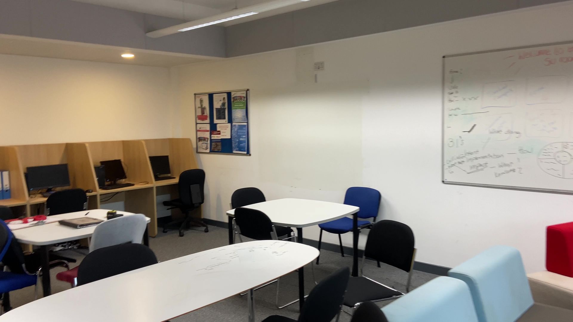 Photograph of room in Dartford College during site survey visit