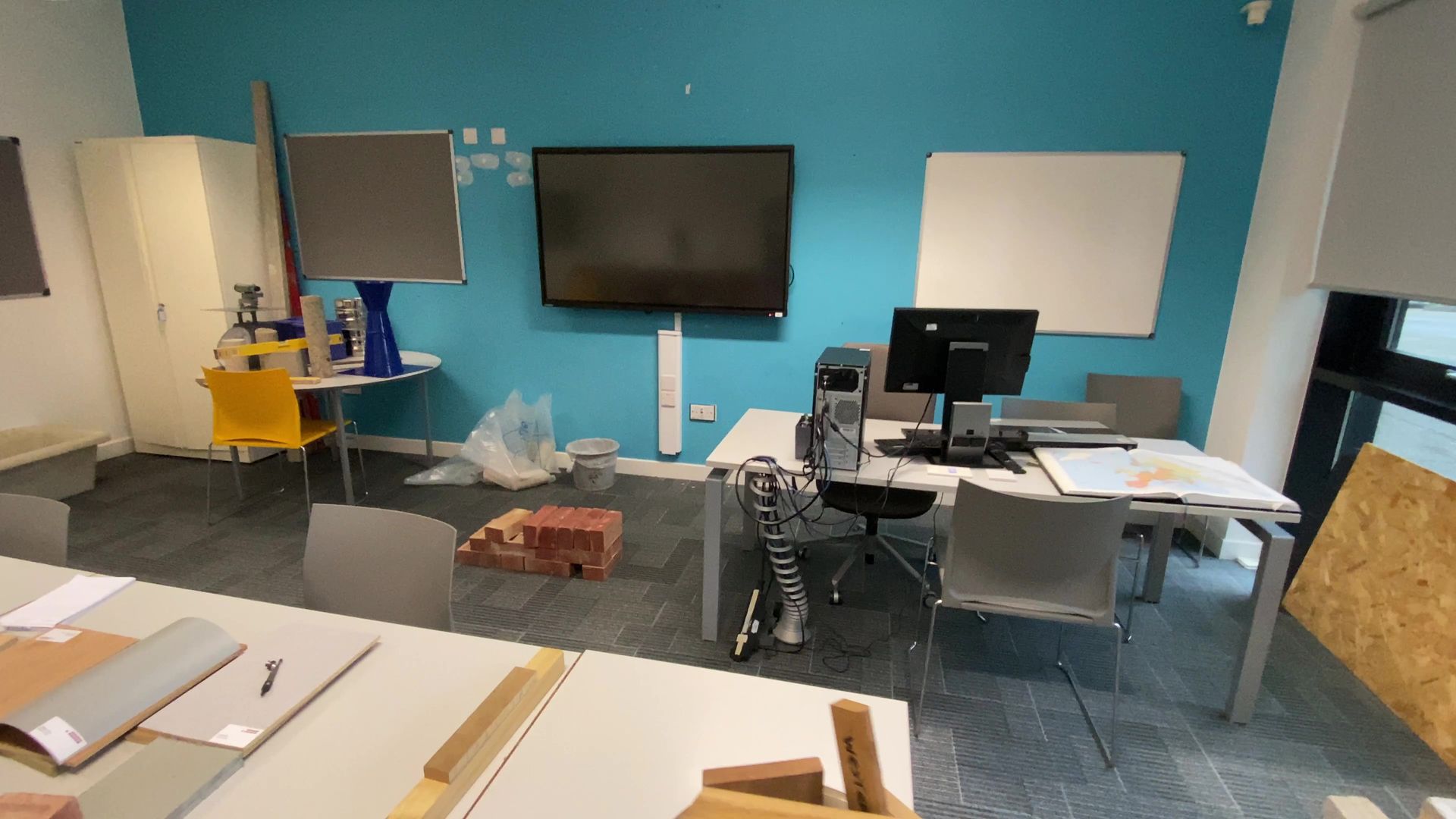 Photograph of room in Tonbridge College during site survey visit