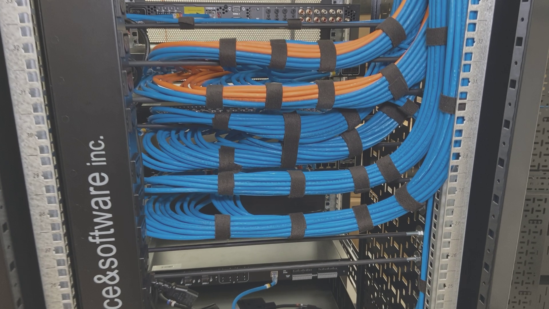 Photo of Cable lacing in rack