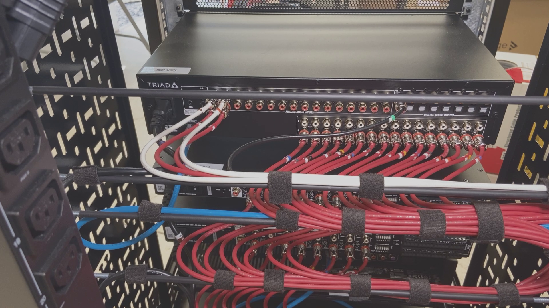 Photo of Cable lacing in rack