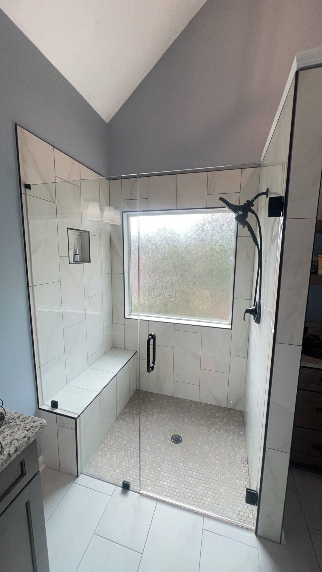 Shower glass enclosure