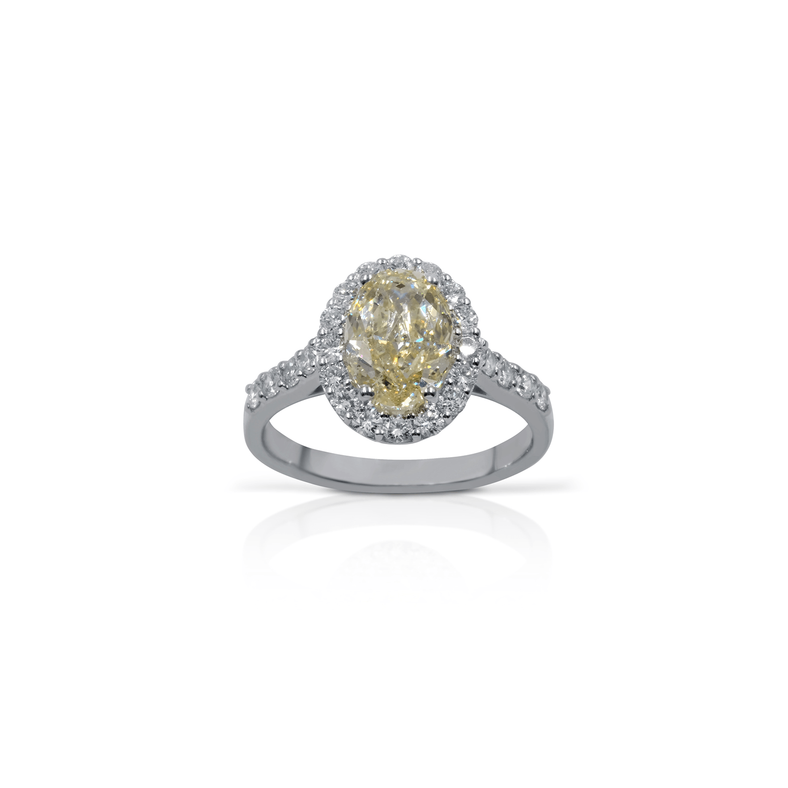 Anello  in oro bianco, diamanti e diamante fancy Gianni Carità ANDIS64 - Gioielleria Marulla Rimini