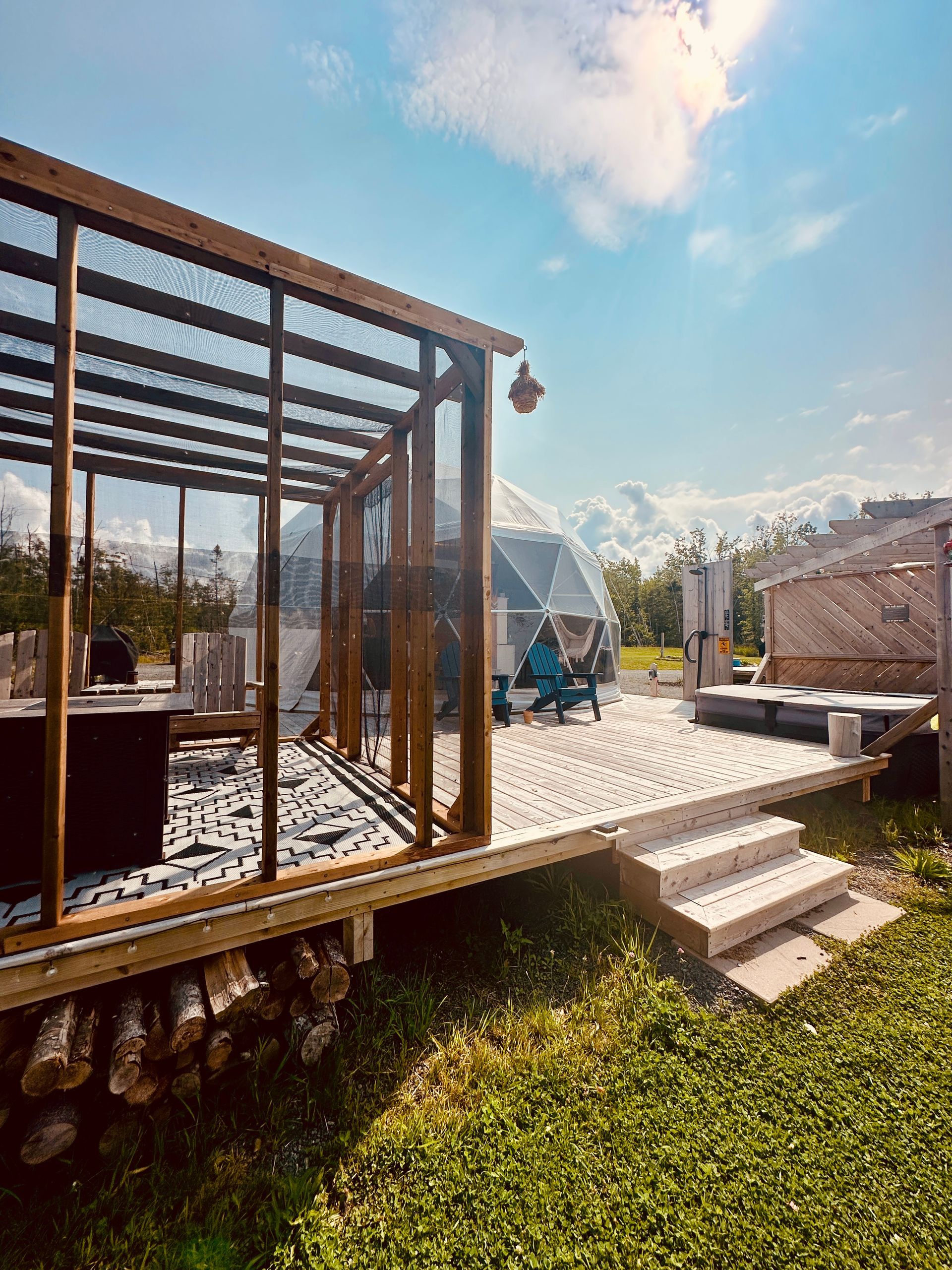 Screened in Gazebo with Seating