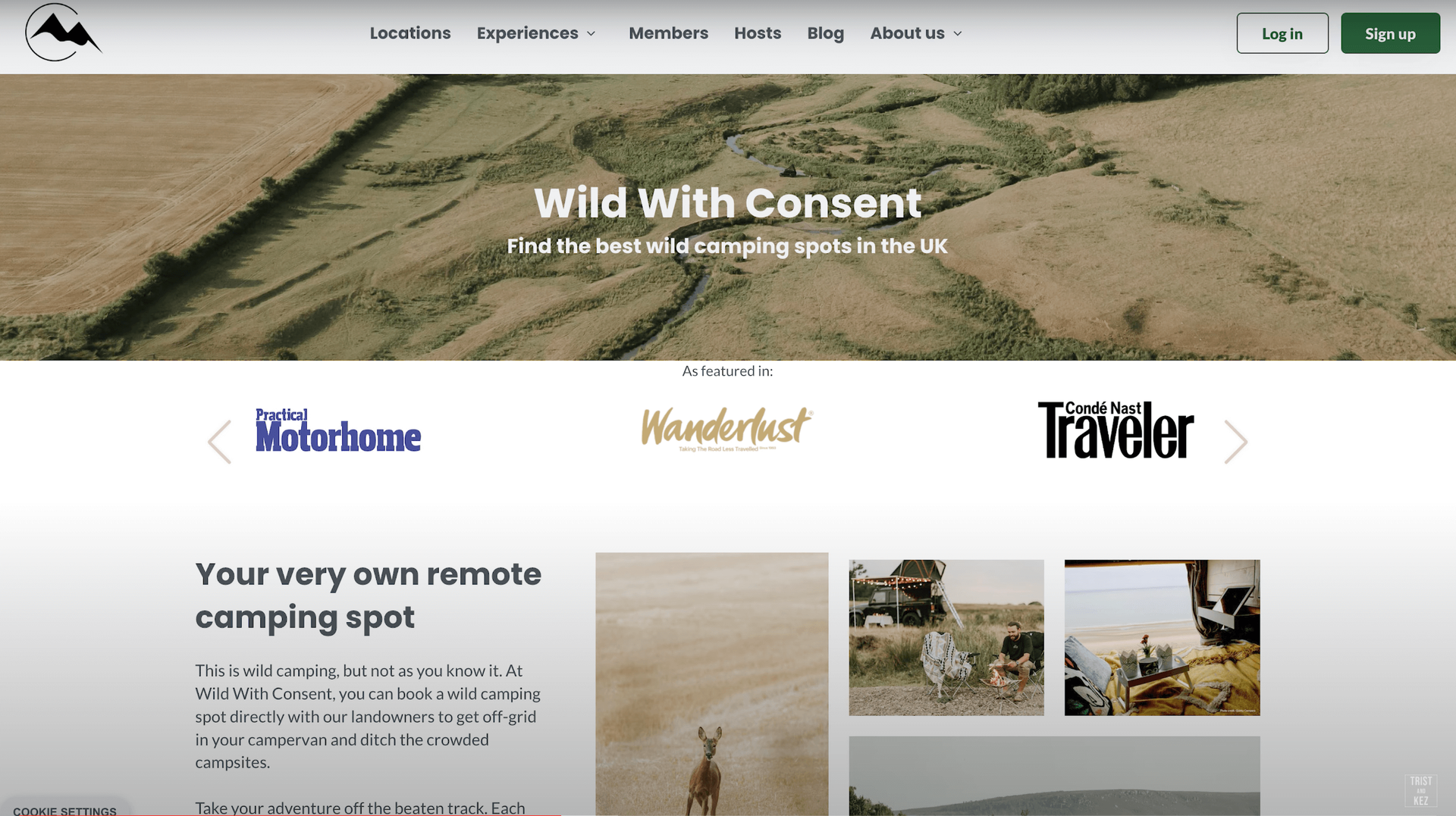 a screenshot of the wild with consent website .