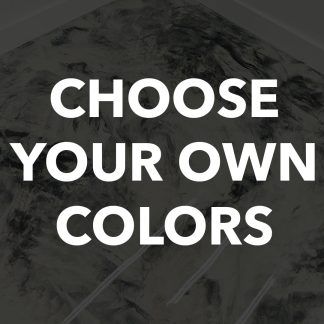 A sign that says choose your own colors on it