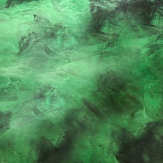 A close up of a green background with a lot of smoke coming out of it.