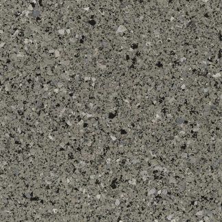 A close up of a gray and black granite counter top.