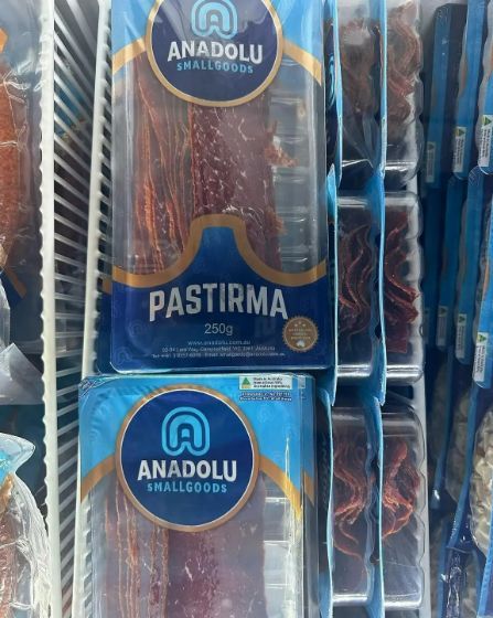 A Display Of Anadolu Small Goods Including Pastirma — Lakim Butcher In Parap, NT