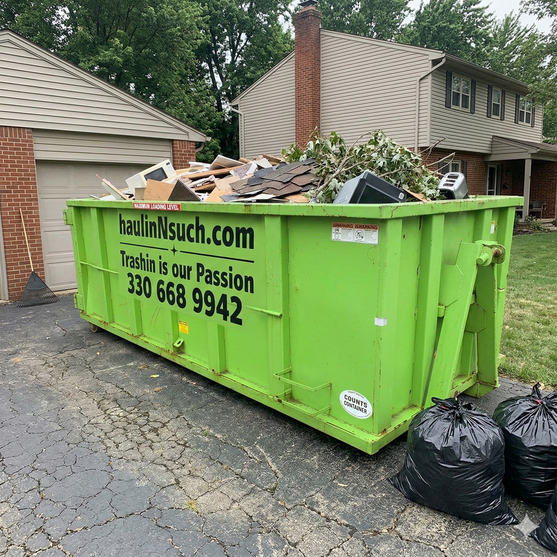 Haulin N Such 20 yard dumpster for rent