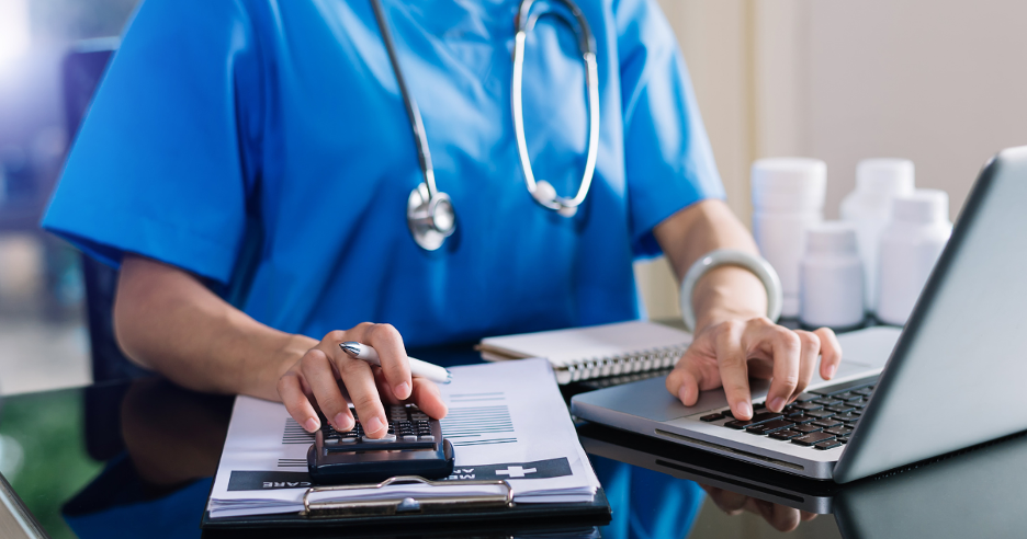 Medical staff calculating claims to improve first-pass acceptance rates