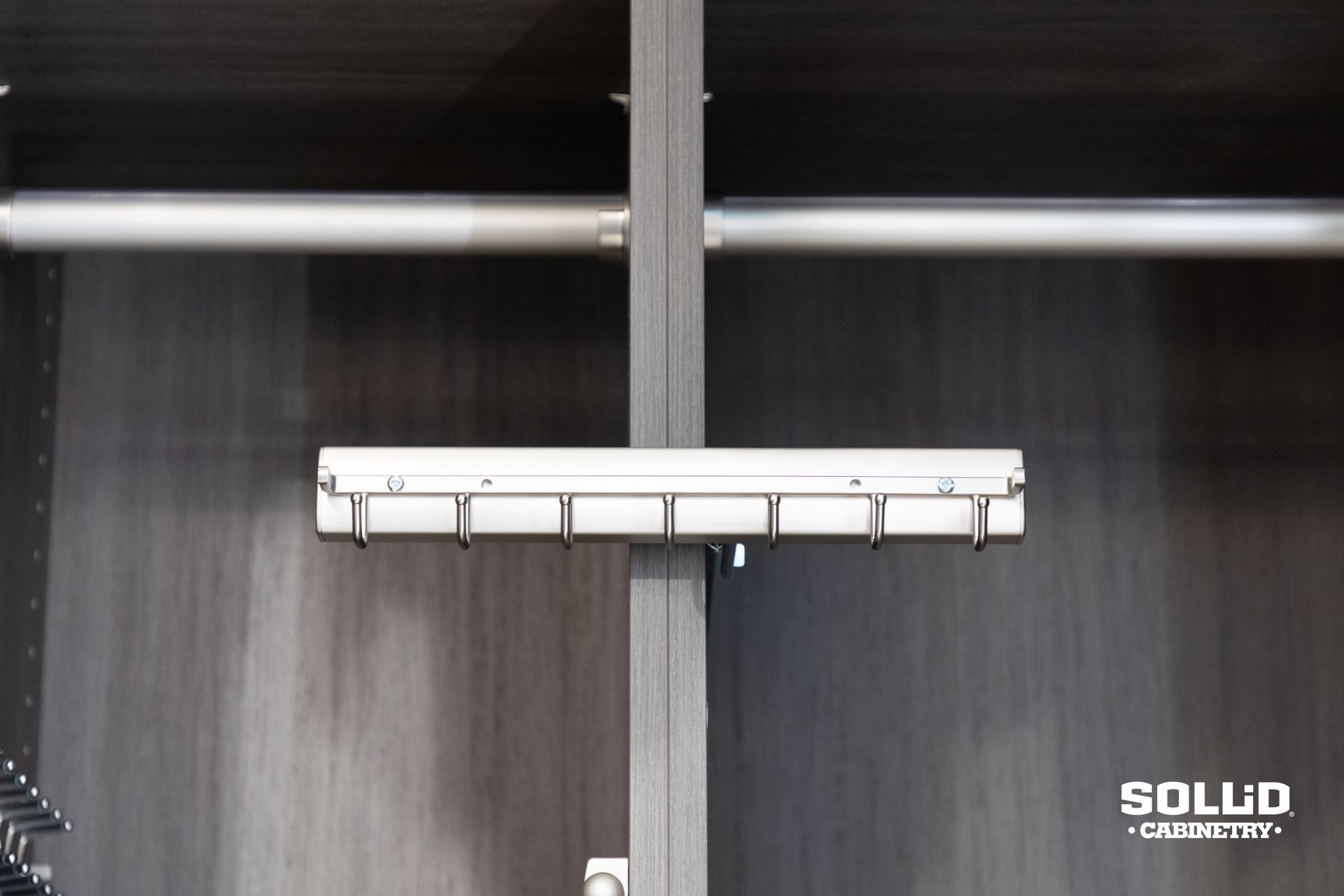 A closet with the word solid on the bottom