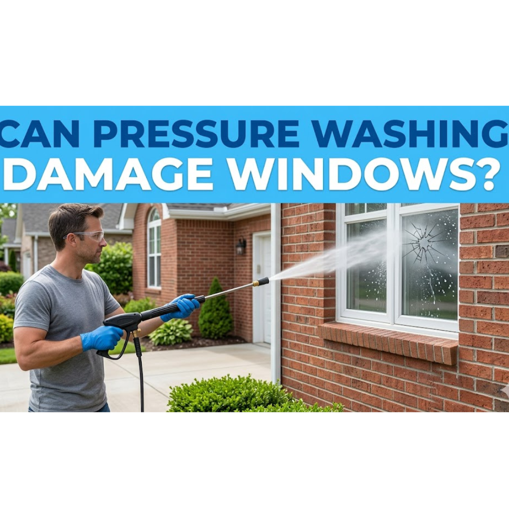 can pressure washing damage windows