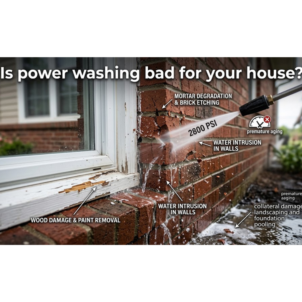 is power washing bad for your house