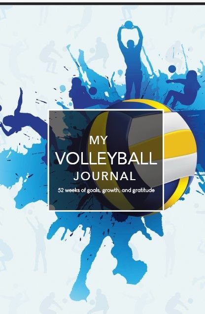 A volleyball journal with a volleyball on the cover