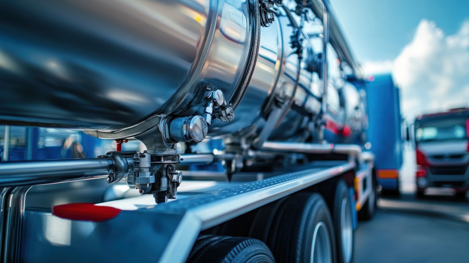 Heavy-duty fuel supplier tanker truck parked on-site, ready for efficient bulk liquid transport.
