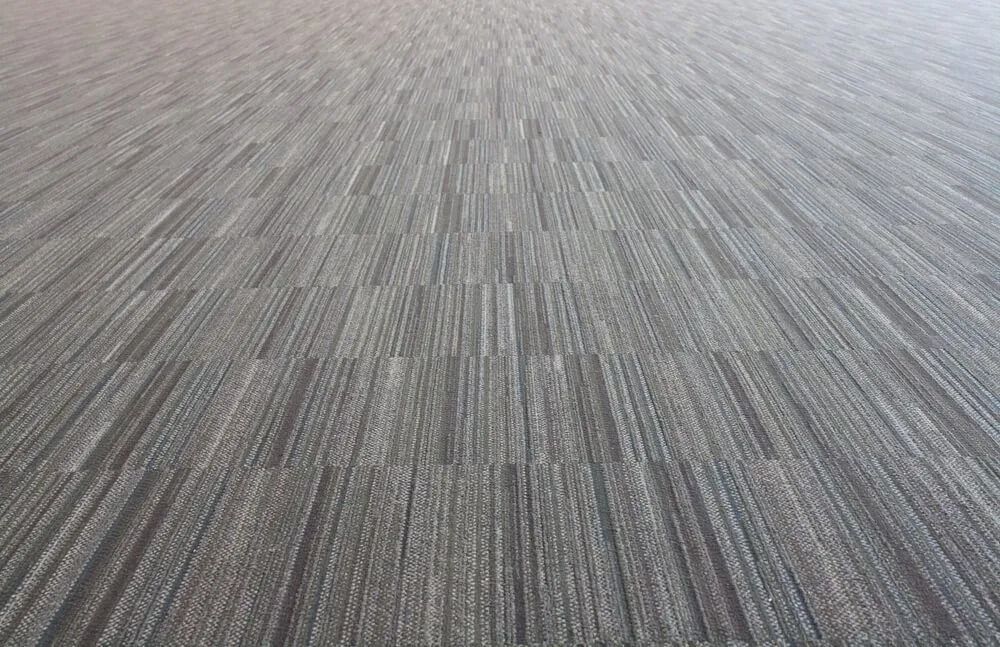 Close-up of Linear Patterned Carpet on Commercial Flooring