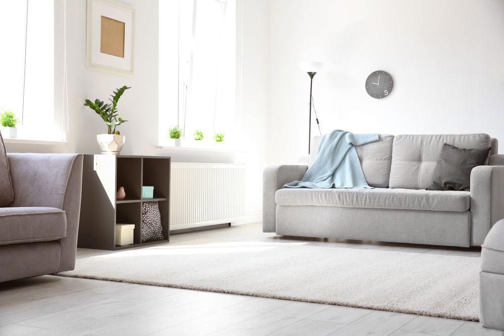 Living Room With Cream Carpet