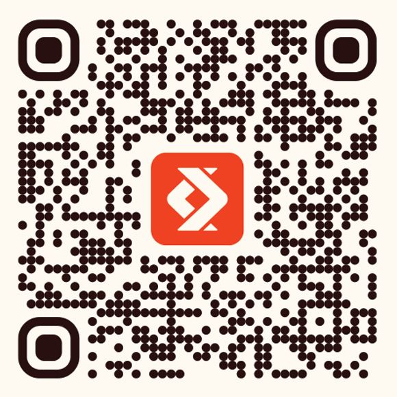 Un codice QR con una freccia rossa che punta verso destra.