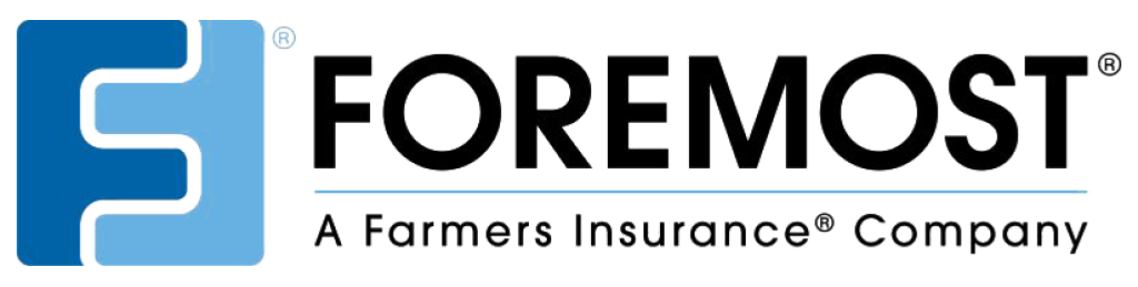 A blue progressive logo on a white background