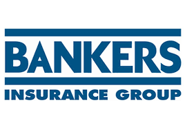 A blue progressive logo on a white background