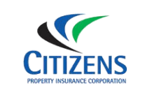 A blue progressive logo on a white background