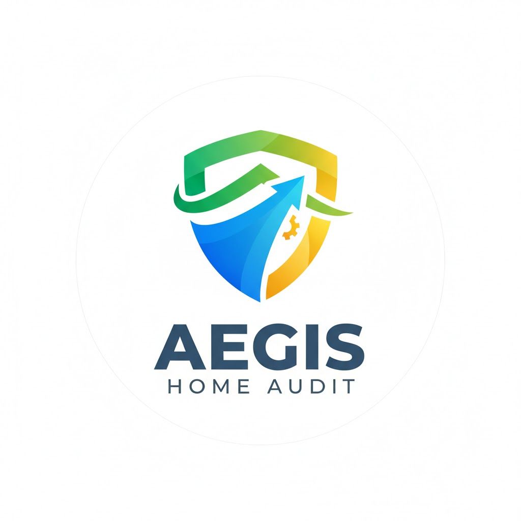 Logo: Shield with blue arrow rising, green & yellow gradients,