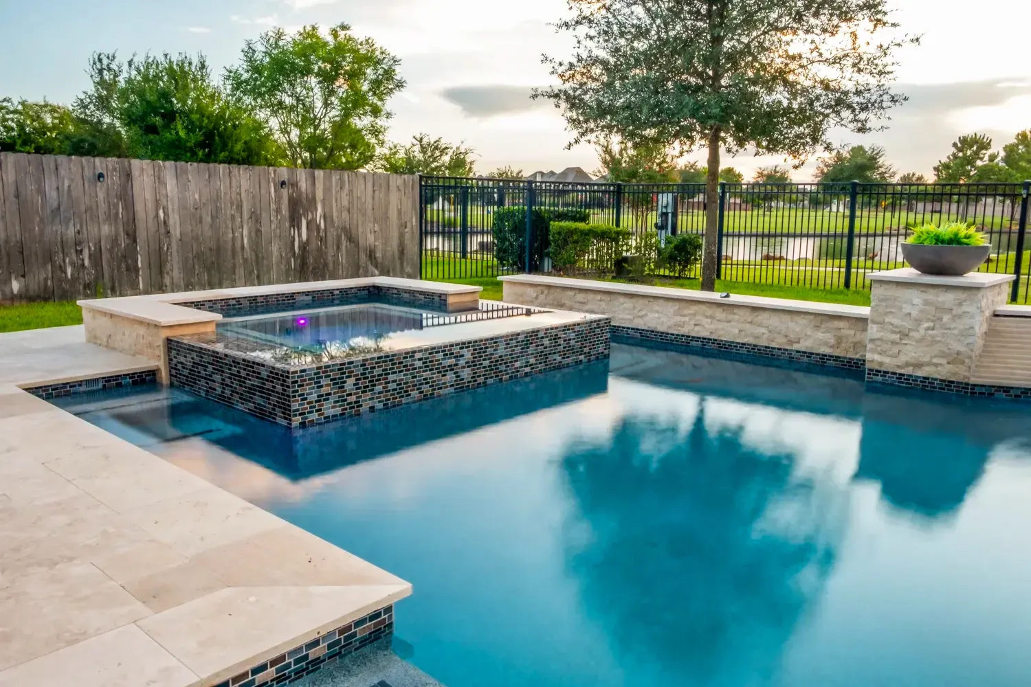 Pool Contractor project in Houston, TX - Example of custom pool 3 Pool Contractor project in Houston, TX - Example of custom pool 3