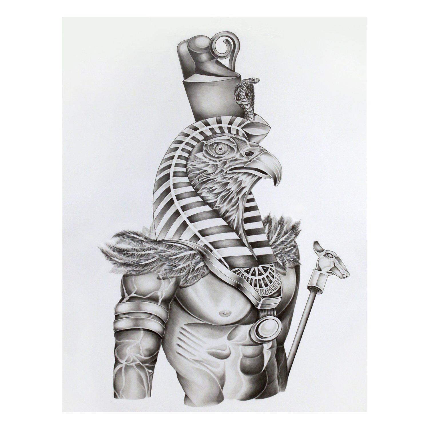 art, pencil drawing, female artist, egypt horus, donatella azygous