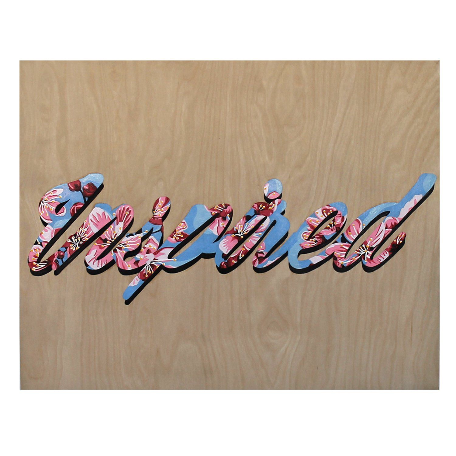 art, female artist, painting, lettering, inspired, cherry blossom painting