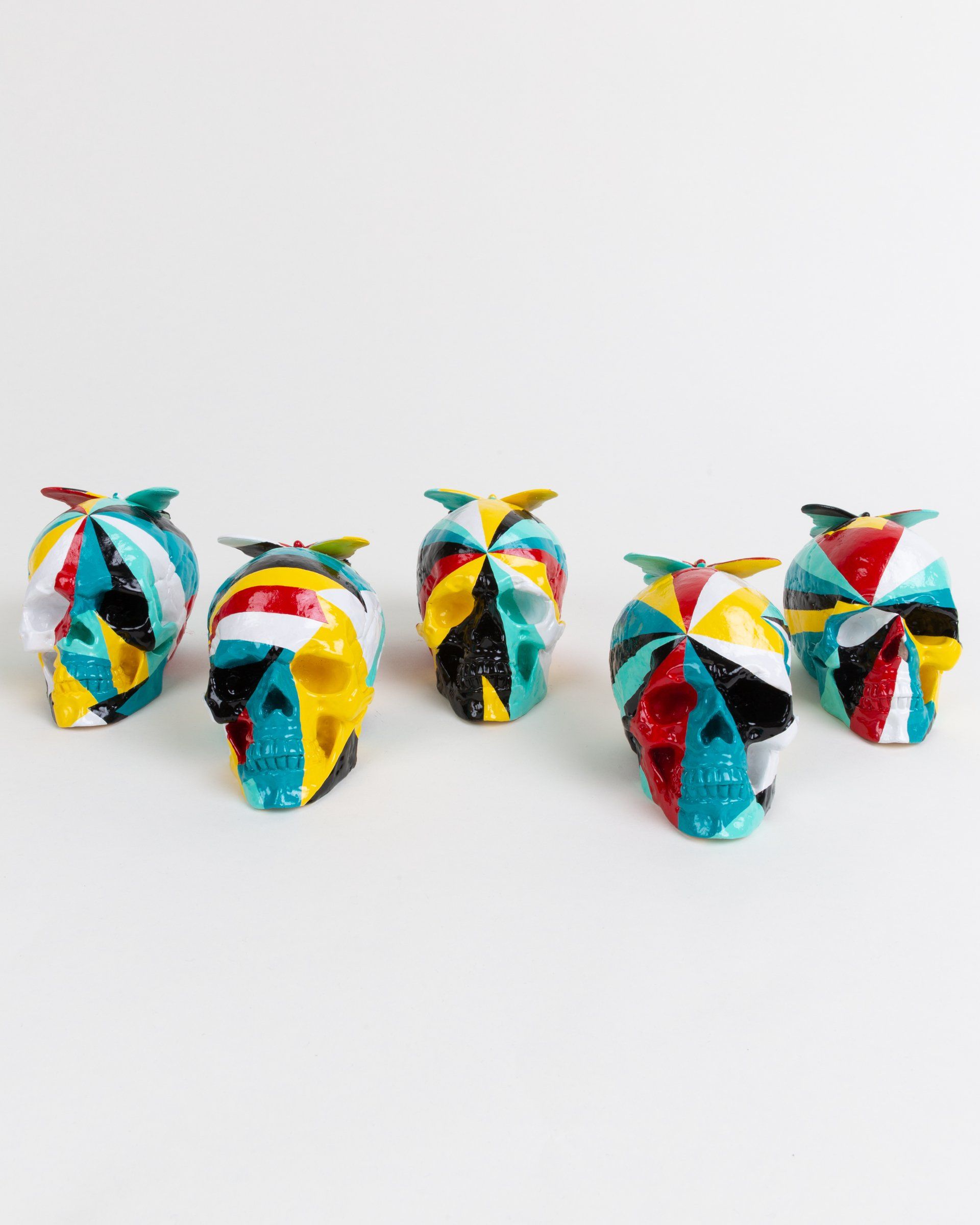 art, painting, donatella azygous, comissioned art, los angeles, female artist, skull, skull art, incense holder