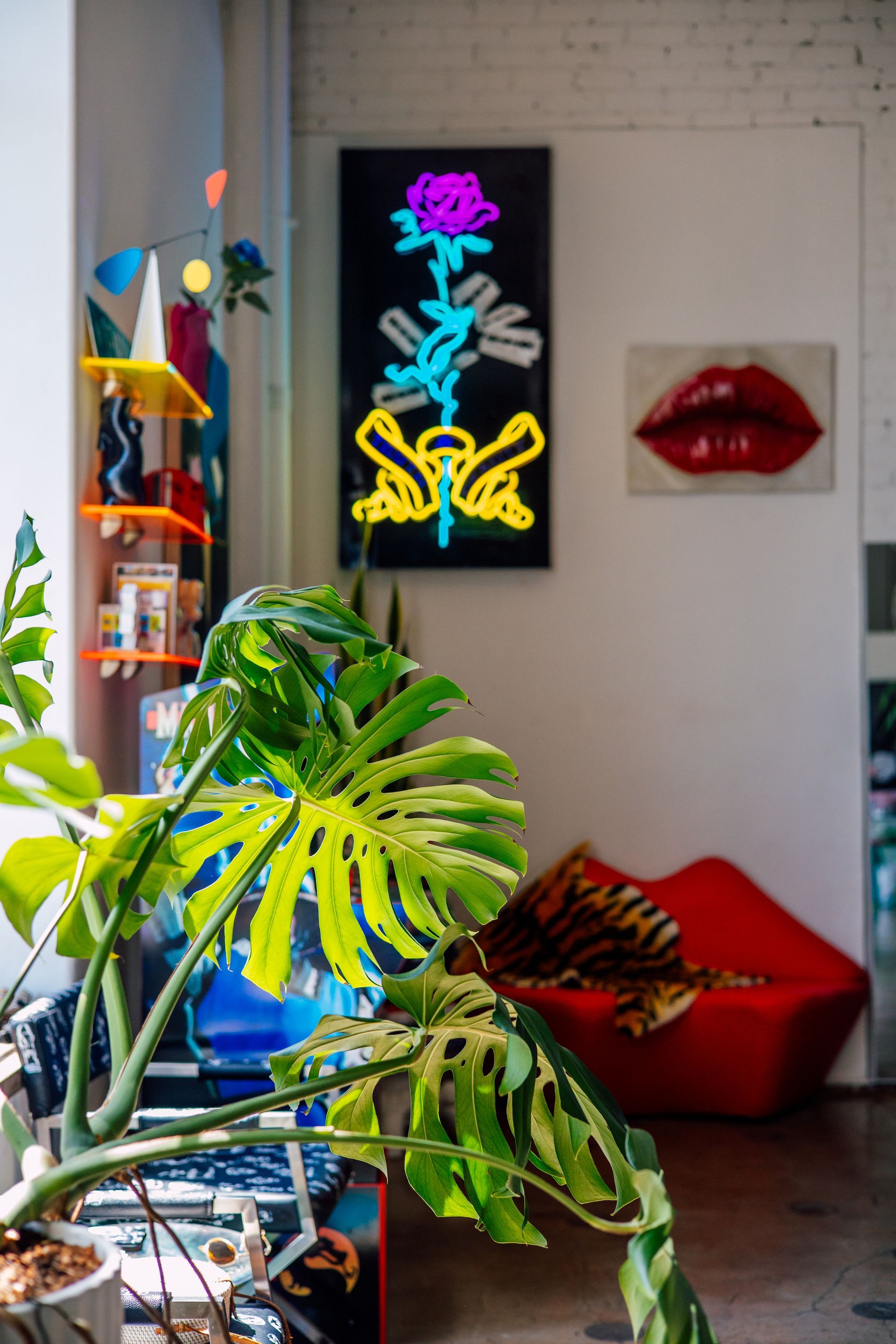 azygous art haus, los angeles, art gallery, art studio, tattoo, female tattooers, artists, california, neon, 80's decor, inspiring architecture, imagination, imaginative space, inner child, fun house, indoor swing, slide, playground, tattoos, paintings, jewelry