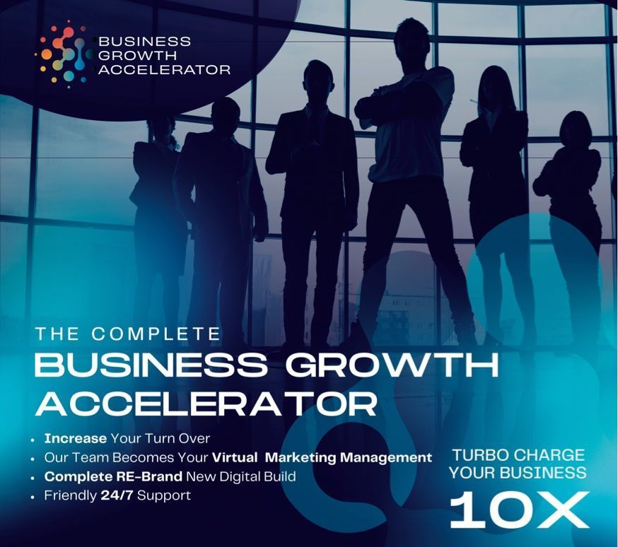 A poster for the complete business growth accelerator