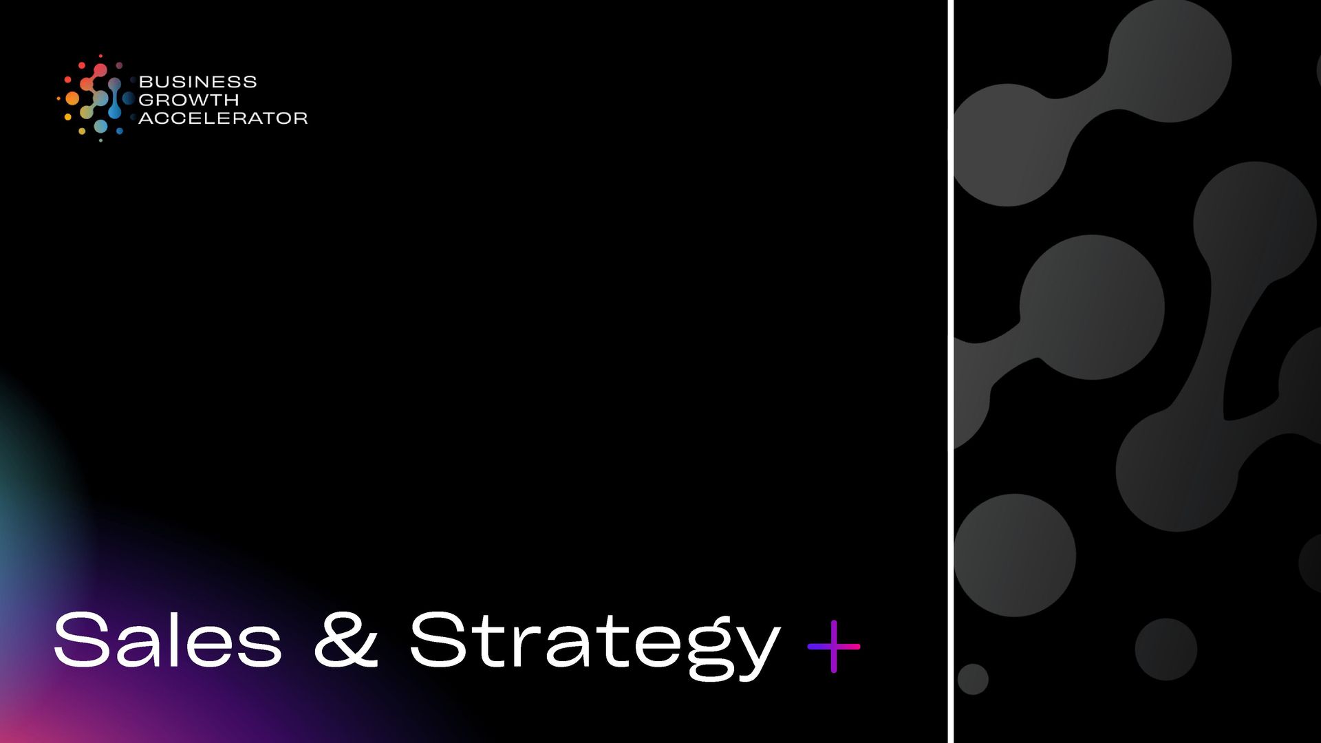 A black background with the words sales and strategy on it