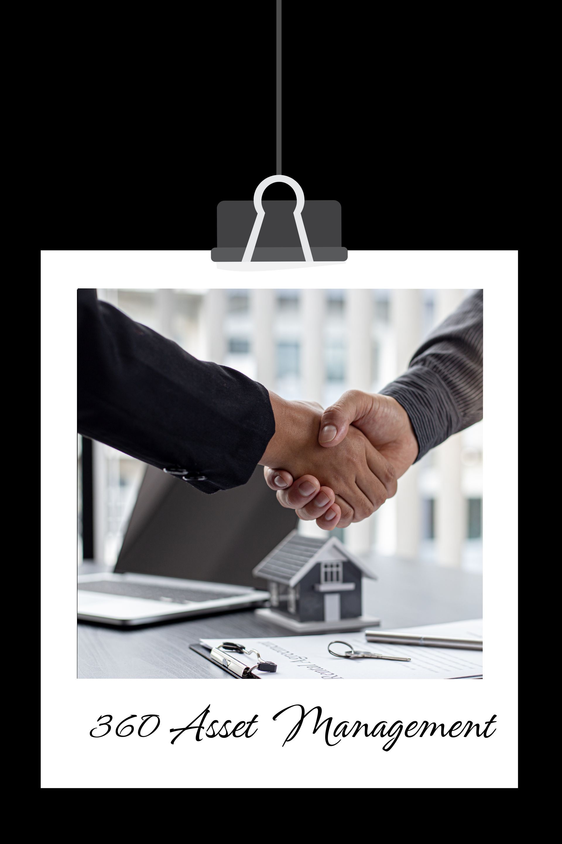 property owner and airbnb management operator shaking hands for signing agreement