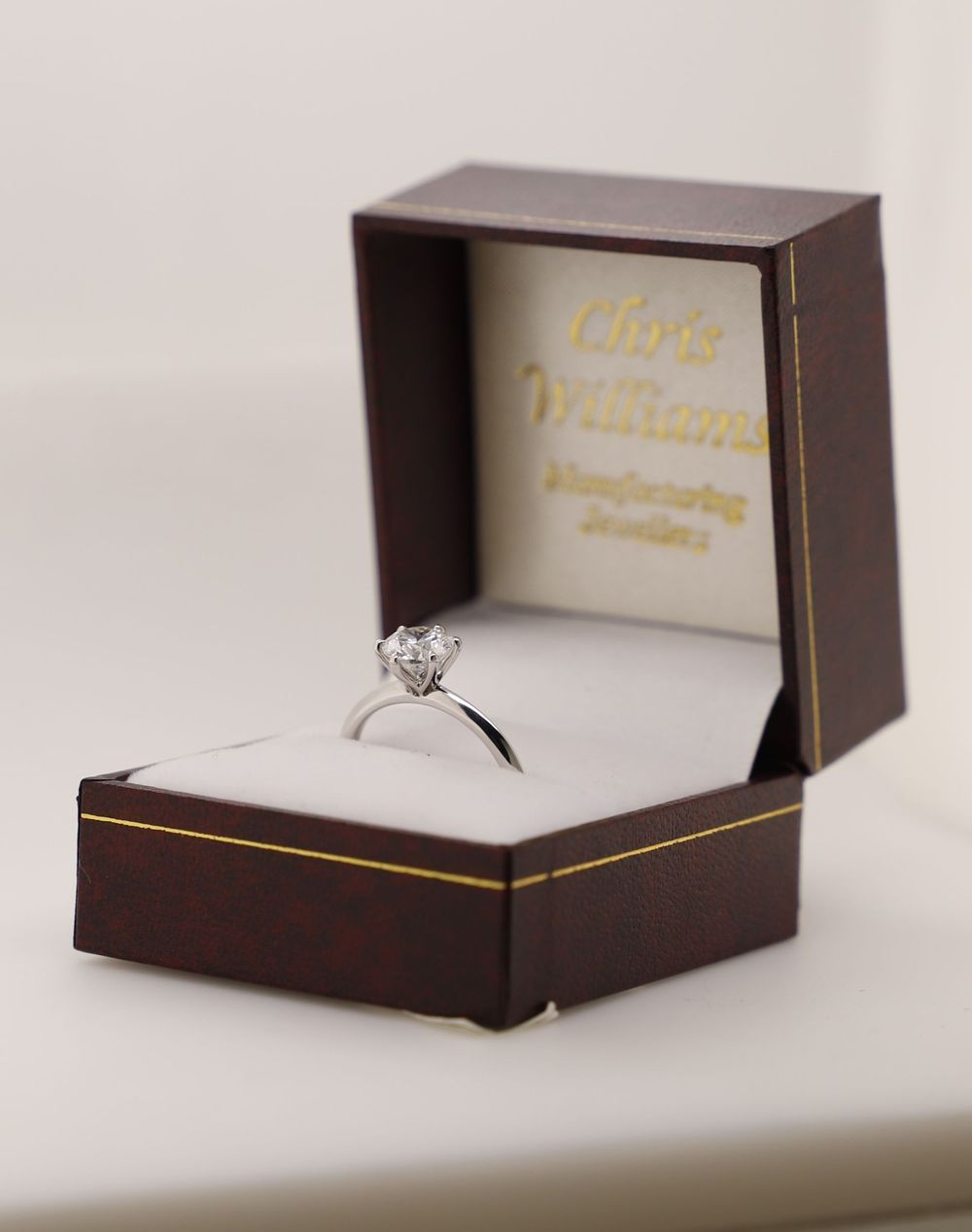 A Diamond Engagement Ring Sits — Chris Williams Retail & Manufacturing Jewellers in Wanguri, NT
