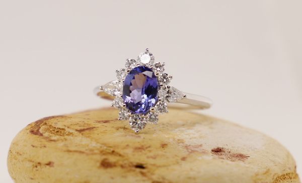An Oval, Blue-purple Tanzanite Gemstone Ring — Chris Williams Retail & Manufacturing Jewellers in Wanguri, NT