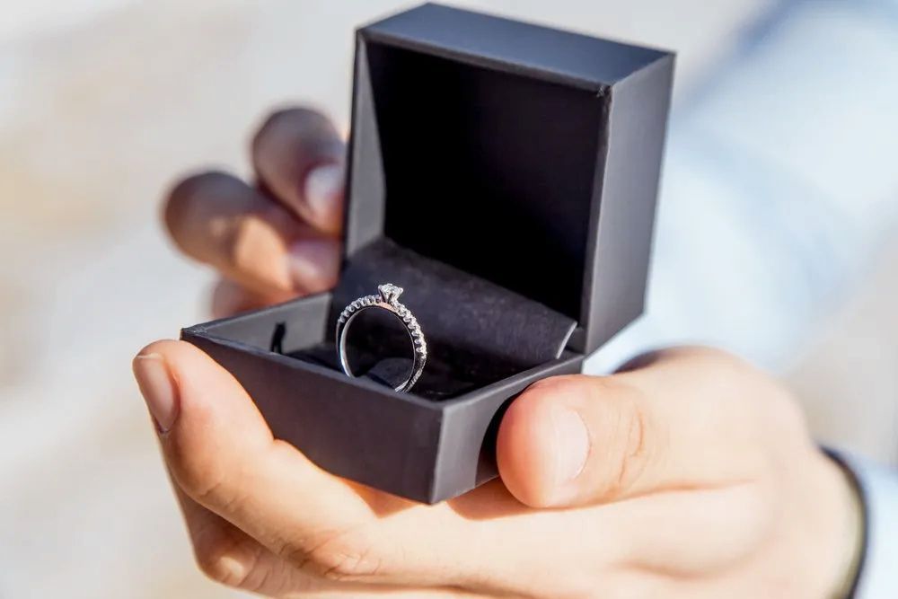 Person Holding an Open Black Box — Chris Williams Retail & Manufacturing Jewellers in Wanguri, NT
