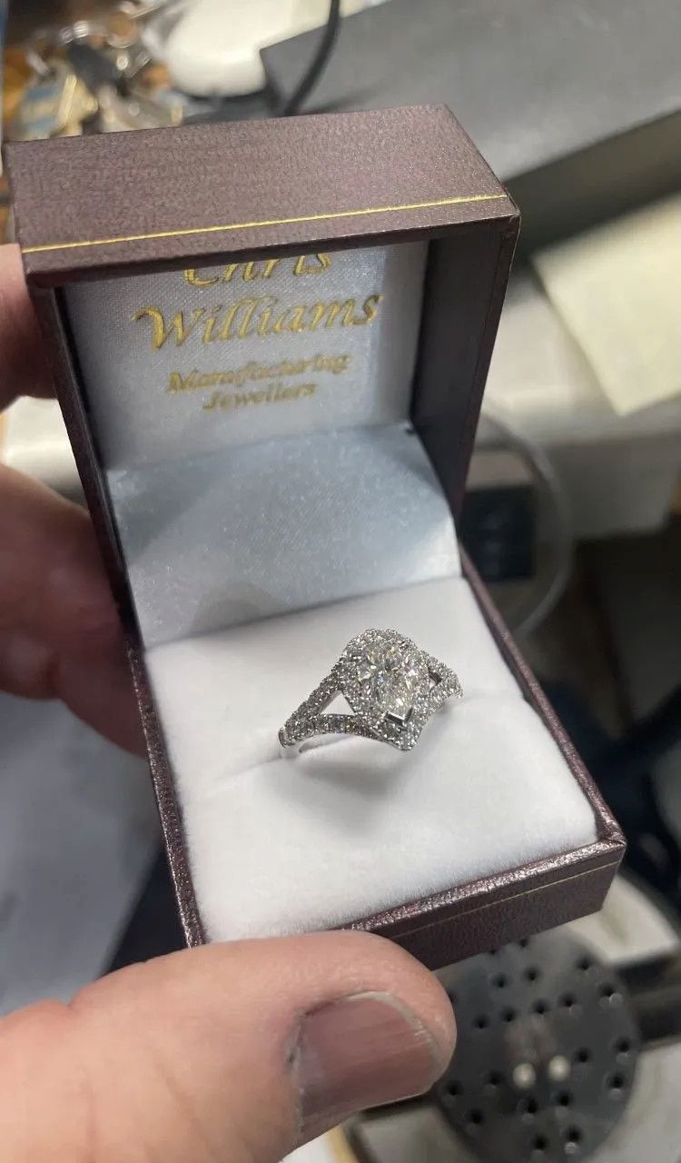 Diamond Ring in a Brown Box — Chris Williams Retail & Manufacturing Jewellers in Wanguri, NT