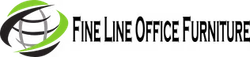 The logo for fine line office furniture is green and black.