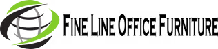 The logo for fine line office furniture is green and black.