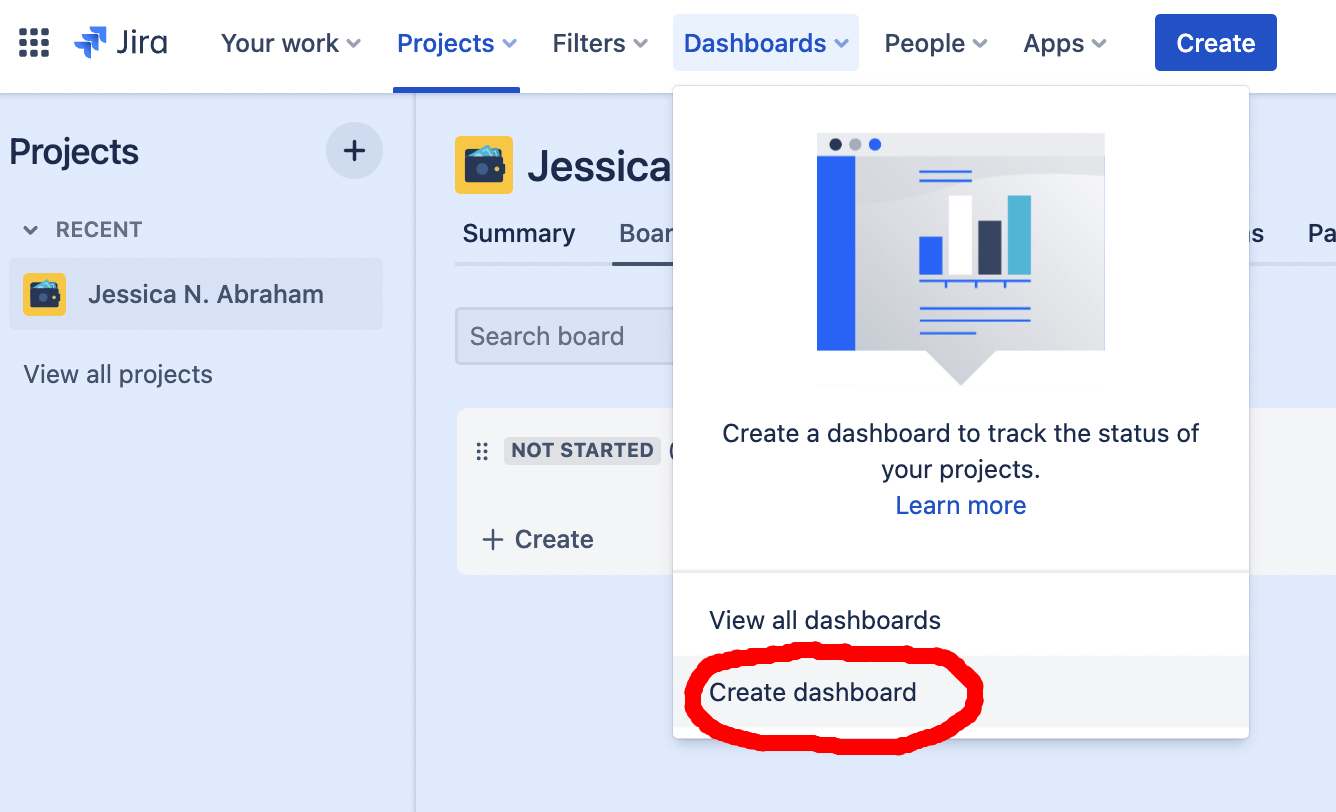 Create Jira Dashboards Like a Pro, Create New Dashboard!