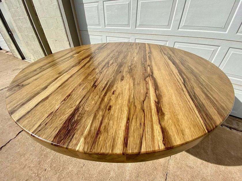 circle wooden table